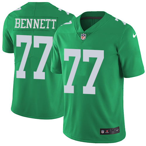 Nike Eagles #77 Michael Bennett Green Men's Stitched NFL Limited Rush Jersey